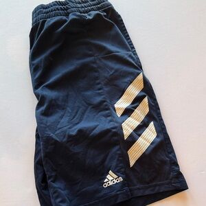 Adidas Kids Dark Blue Shorts with White Stripes